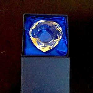 Crystal Heart Tea light Holder